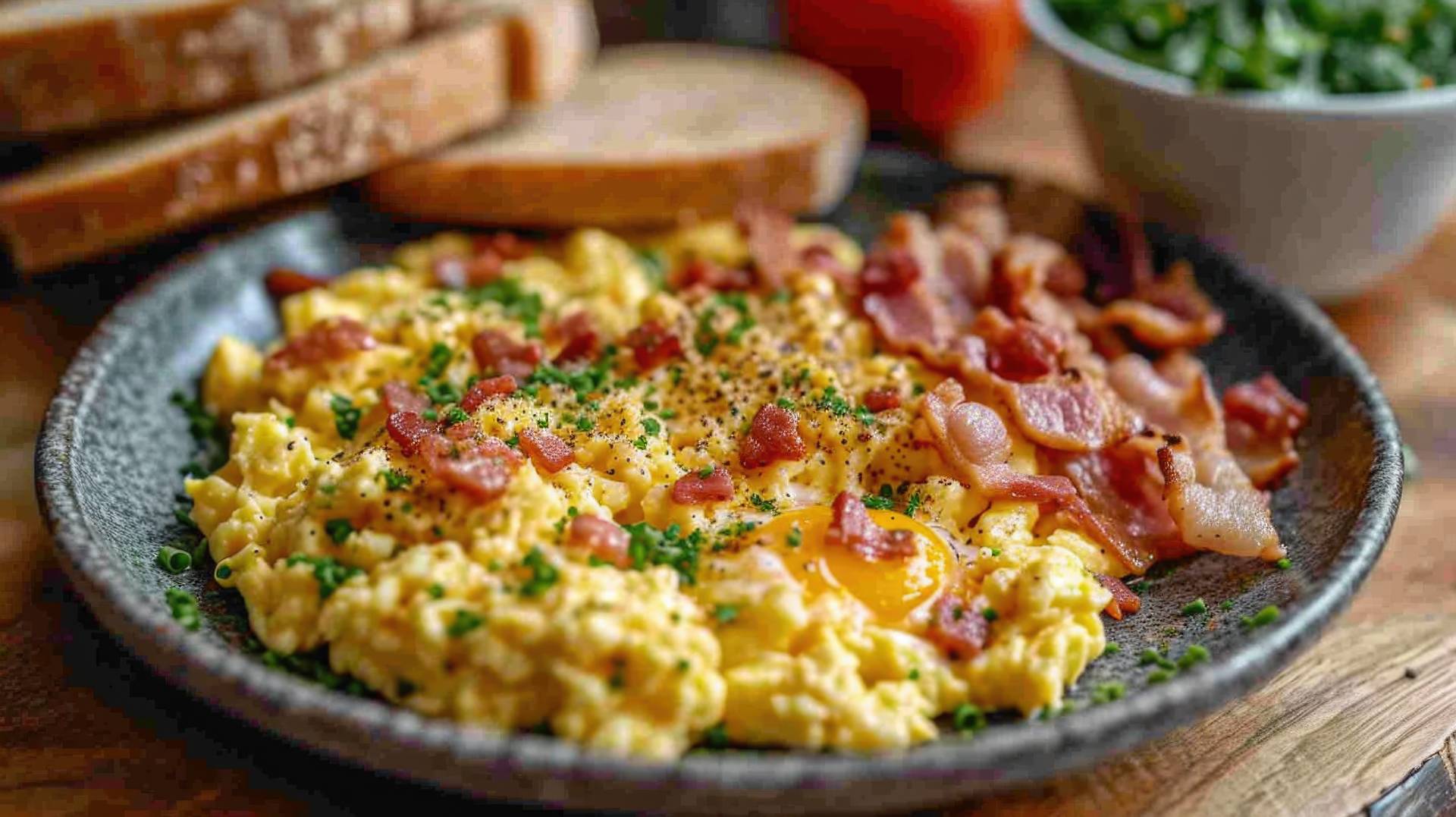 Bacon and Eggs Breakfast Bowl
