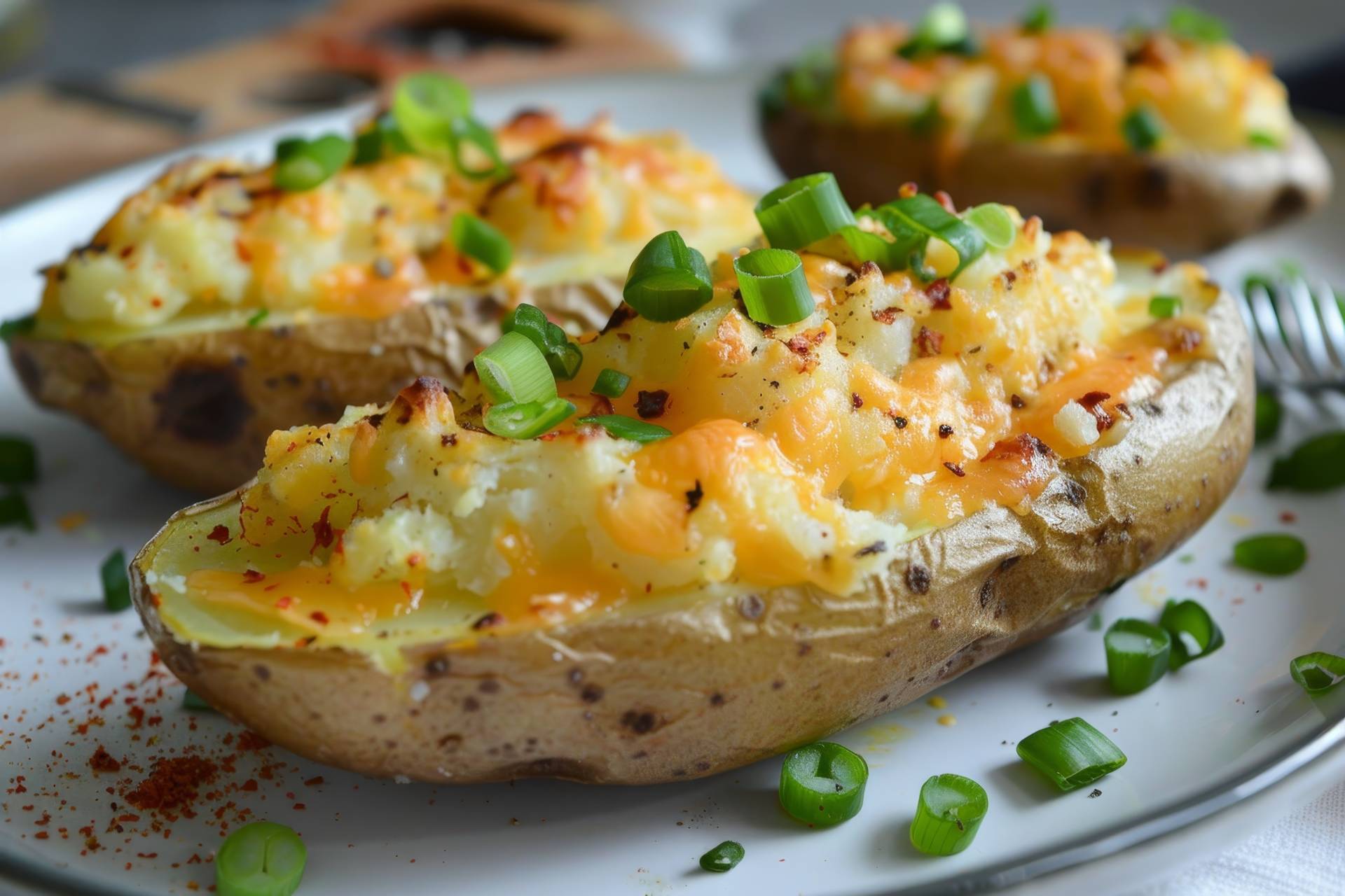 Chicken Pot Pie Twice Baked Potato & Steamed Broccoli