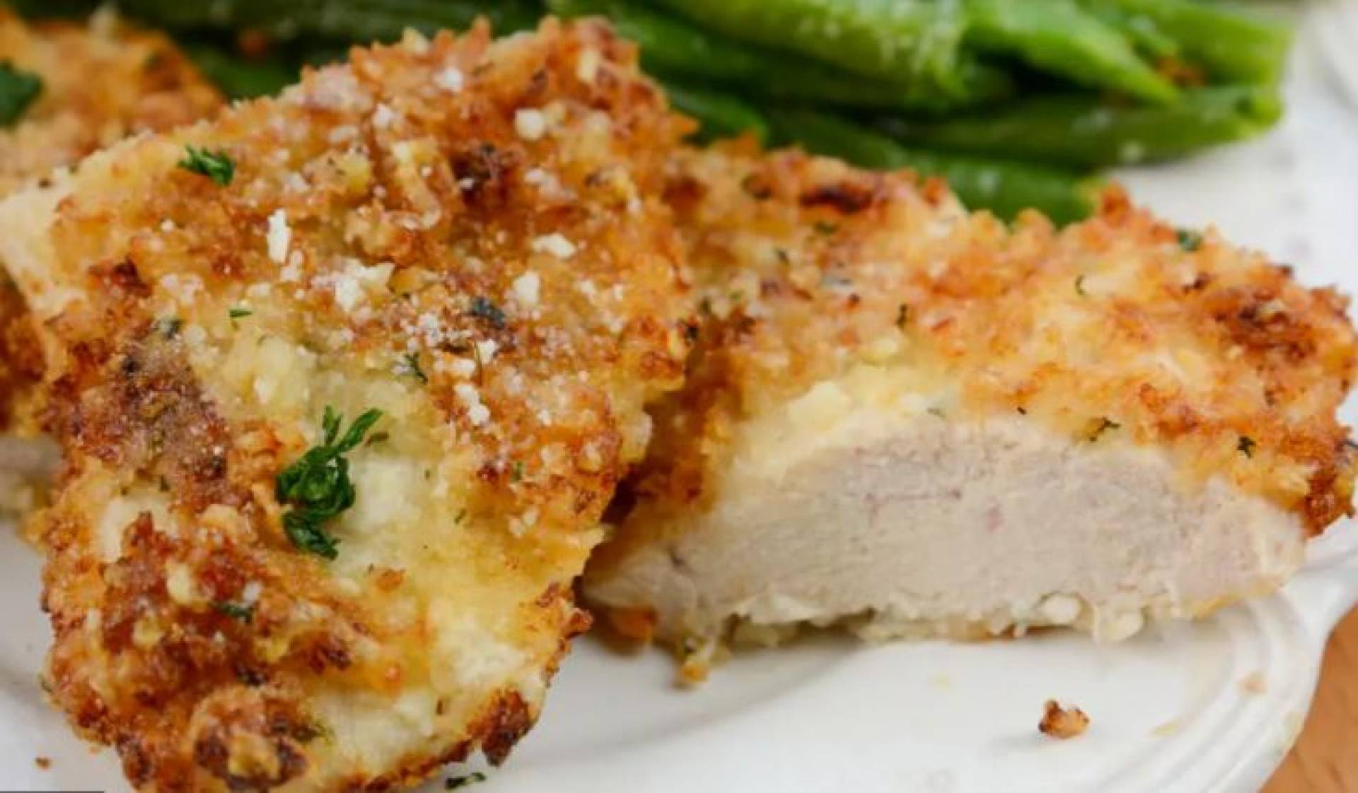 Parmesan Herb Crusted Chicken and Broccoli